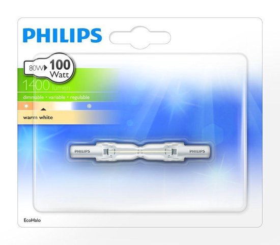 PHILIPS Plusline ES Compact 80w R7s 230v Tweekneeps
